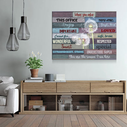 When You Enter This Office Canvas Wall Art, Respect Quote