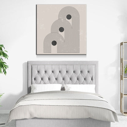 Mid Century Abstract Canvas Wall Art, Geometric Modern Decor