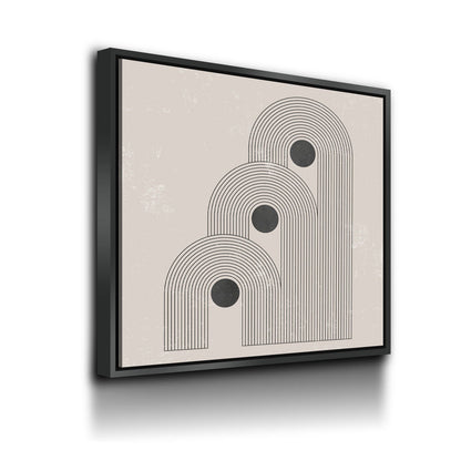 Mid Century Abstract Canvas Wall Art, Geometric Modern Decor