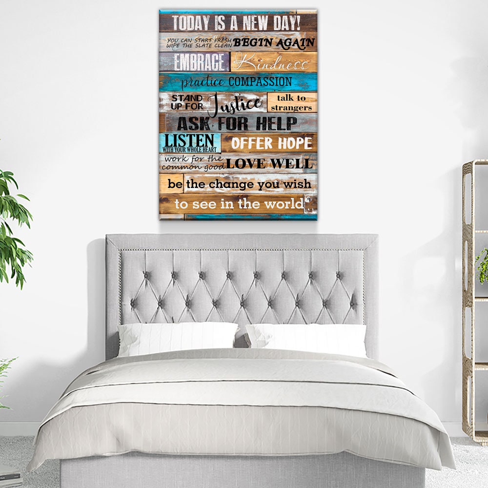 Today Is A New Day Canvas Wall Art