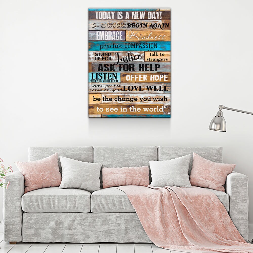 Today Is A New Day Canvas Wall Art