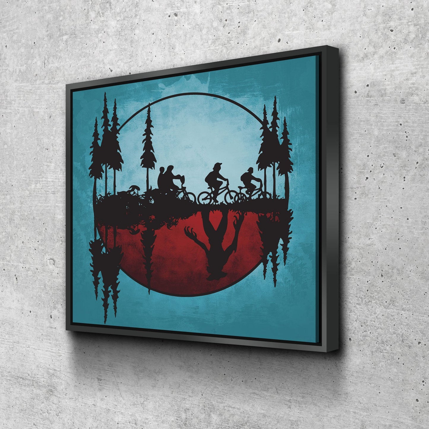 Upside Down World Abstract Canvas Wall Art