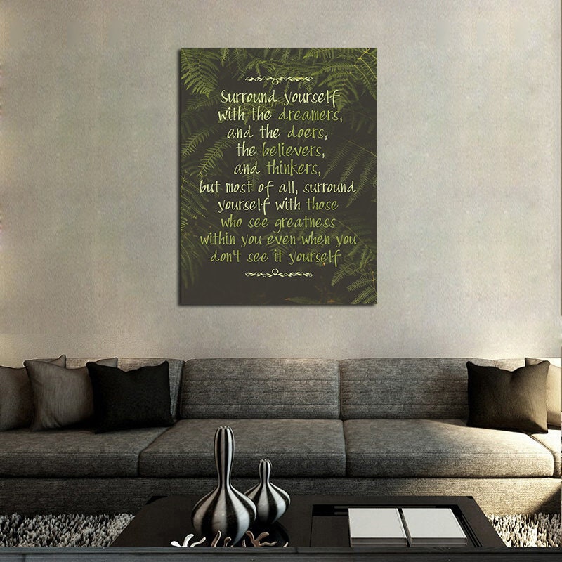 Surround Yourself With Dreamers Motivational Canvas