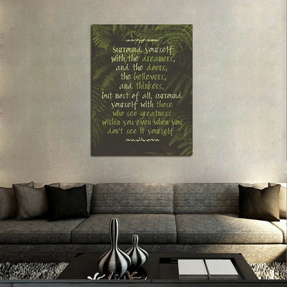 Surround Yourself With Dreamers Motivational Canvas