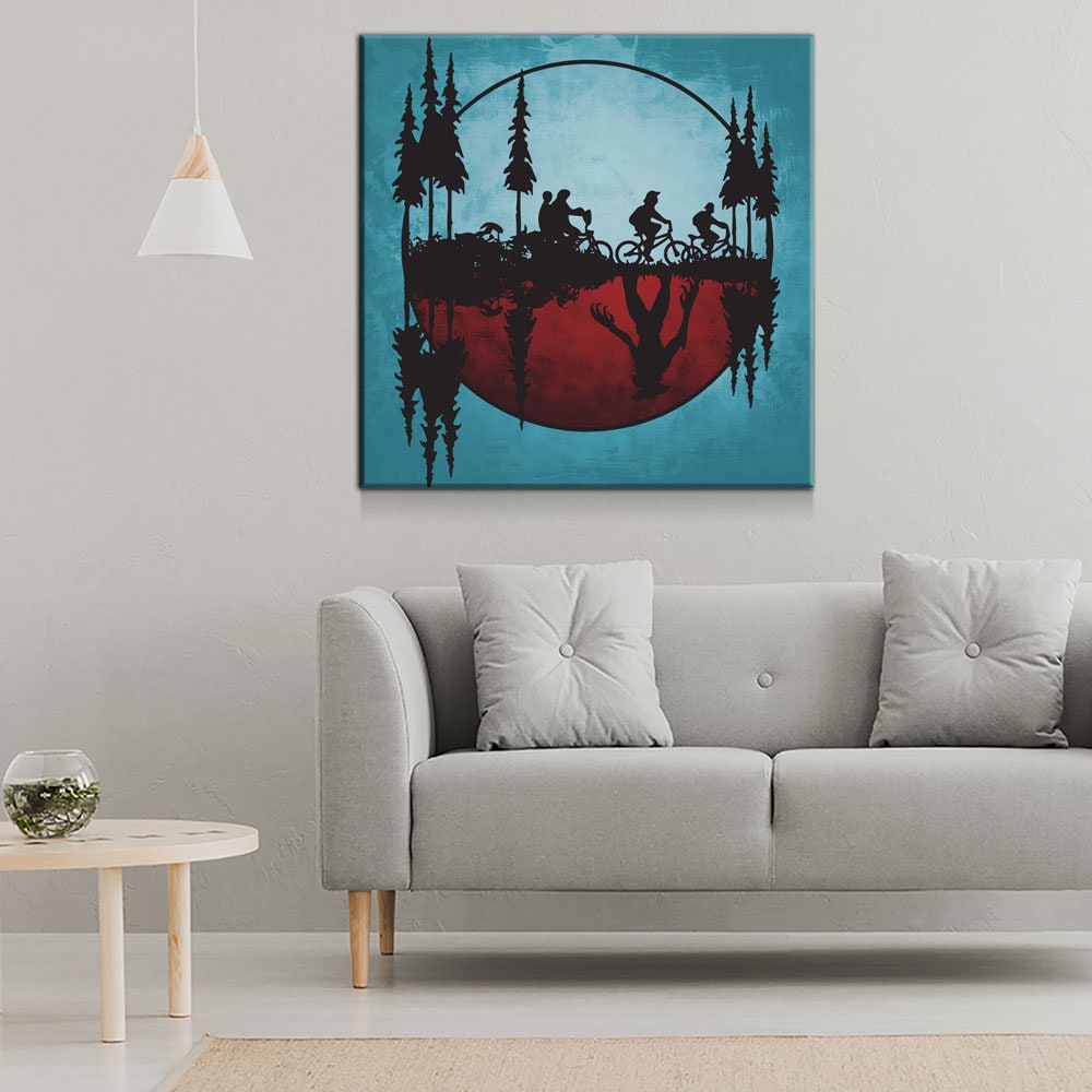 Upside Down World Abstract Canvas Wall Art