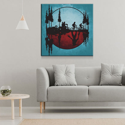 Upside Down World Abstract Canvas Wall Art