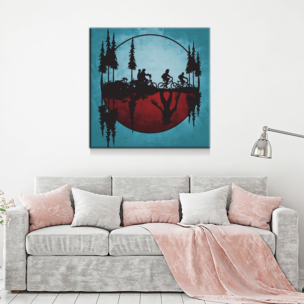 Upside Down World Abstract Canvas Wall Art