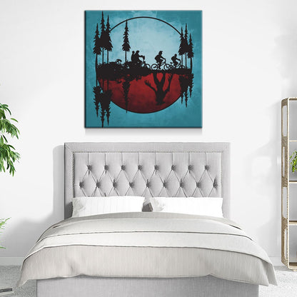 Upside Down World Abstract Canvas Wall Art