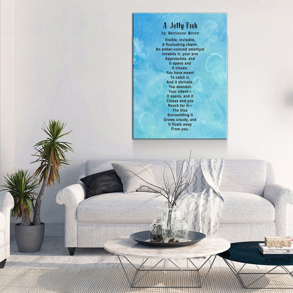 A Jelly-Fish Poem By Marianne Moore Canvas
