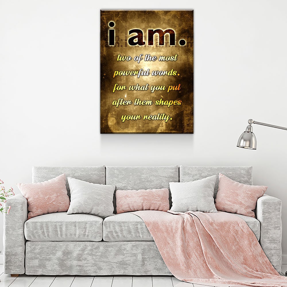 I Am, Two Of The Most Powerful Words Canvas Art