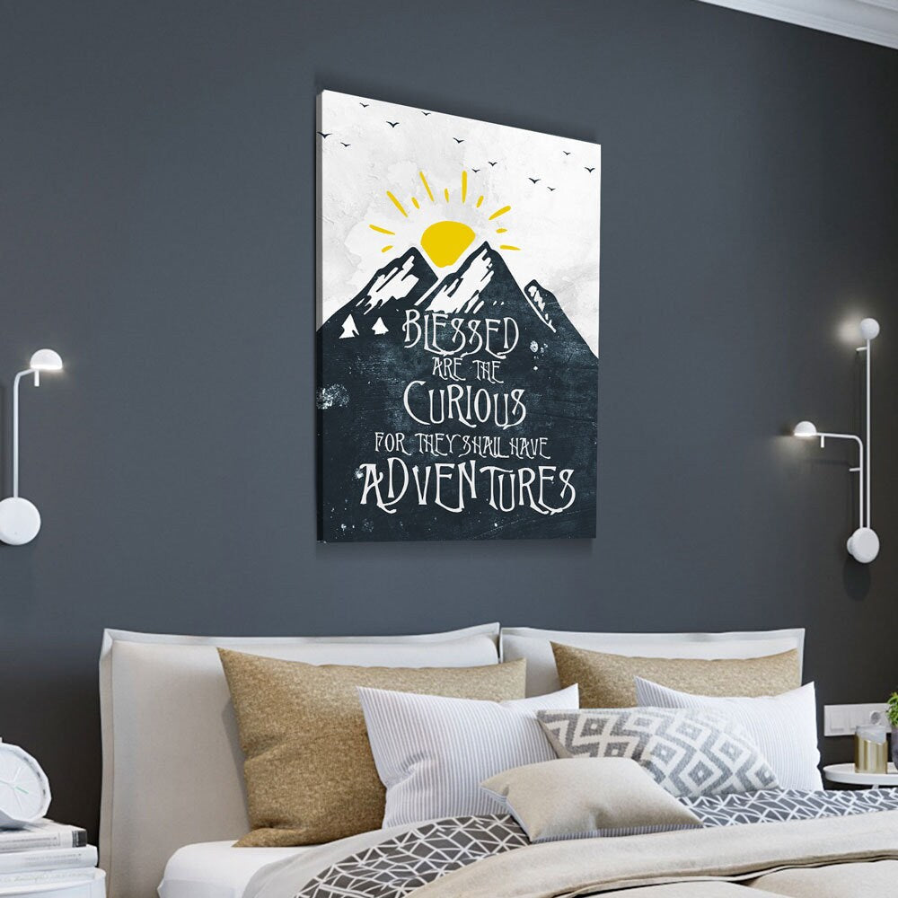 Blessed Are The Curious Adventure Canvas Wall Art