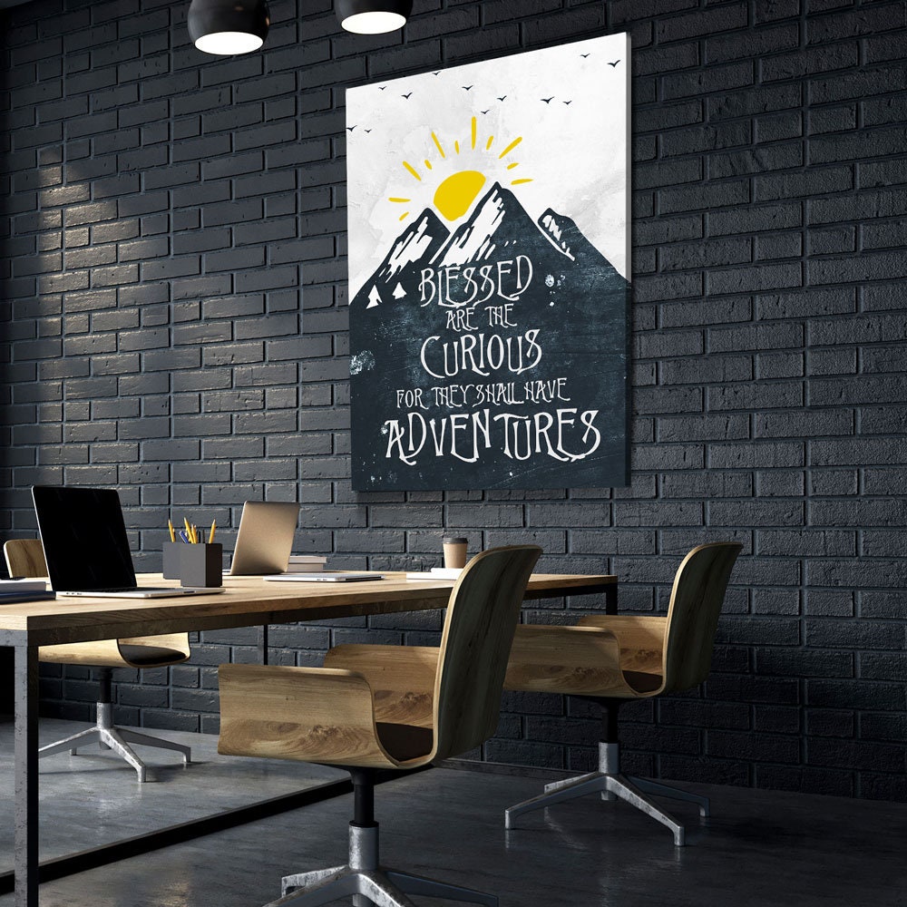 Blessed Are The Curious Adventure Canvas Wall Art
