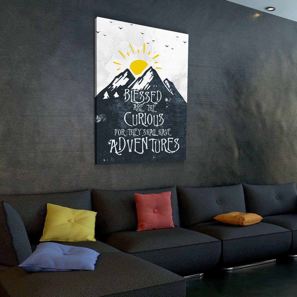 Blessed Are The Curious Adventure Canvas Wall Art