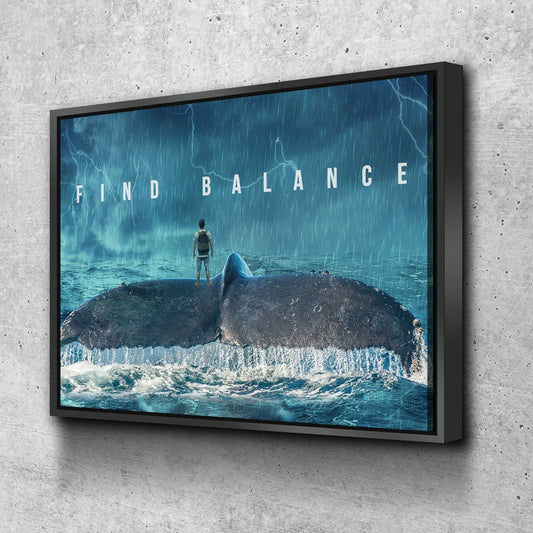 Whale tail canvas wall art in a coastal bathroom