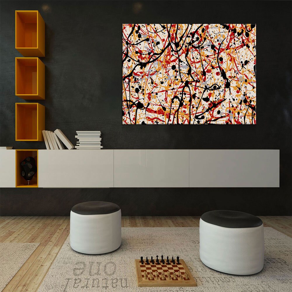 Abstract Paint Drip Canvas Wall Art