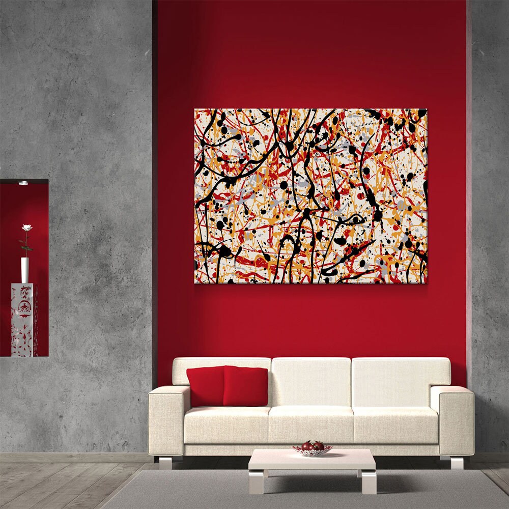 Abstract Paint Drip Canvas Wall Art