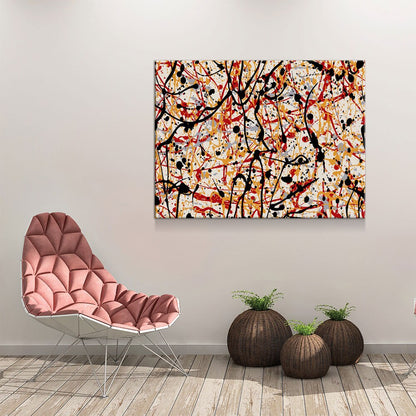 Abstract Paint Drip Canvas Wall Art