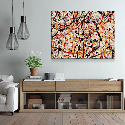 Abstract Paint Drip Canvas Wall Art