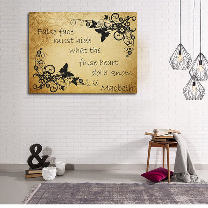 Shakespeare Macbeth Quote Canvas Wall Art
