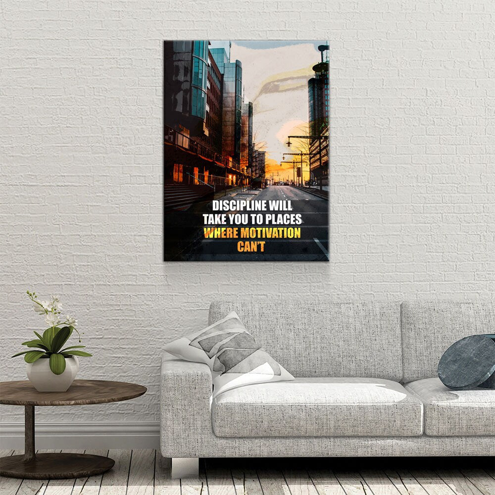 Discipline Will Take You Places Canvas Wall Art