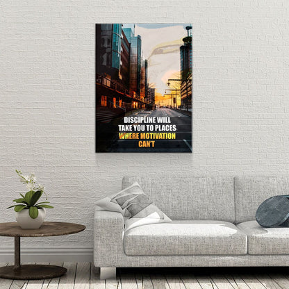 Discipline Will Take You Places Canvas Wall Art