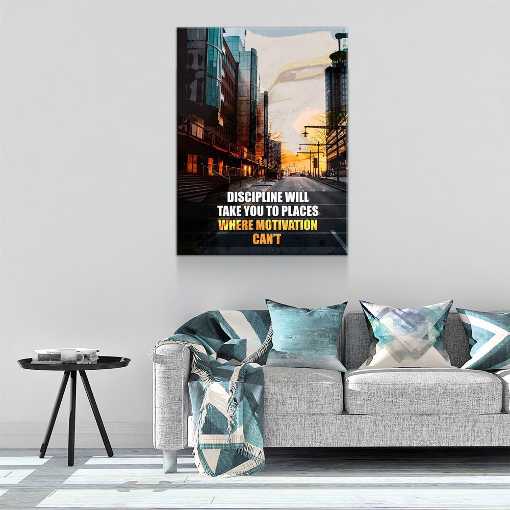 Discipline Will Take You Places Canvas Wall Art
