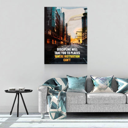 Discipline Will Take You Places Canvas Wall Art