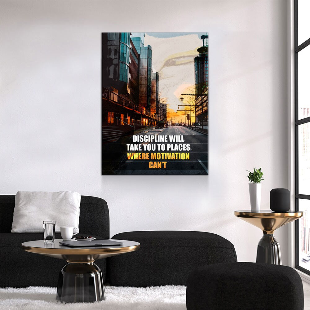 Discipline Will Take You Places Canvas Wall Art