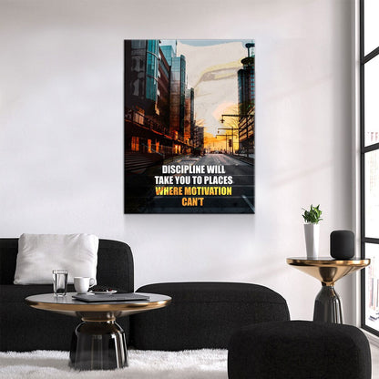 Discipline Will Take You Places Canvas Wall Art