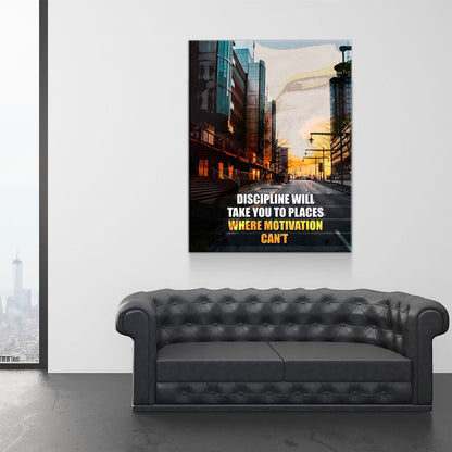 Discipline Will Take You Places Canvas Wall Art