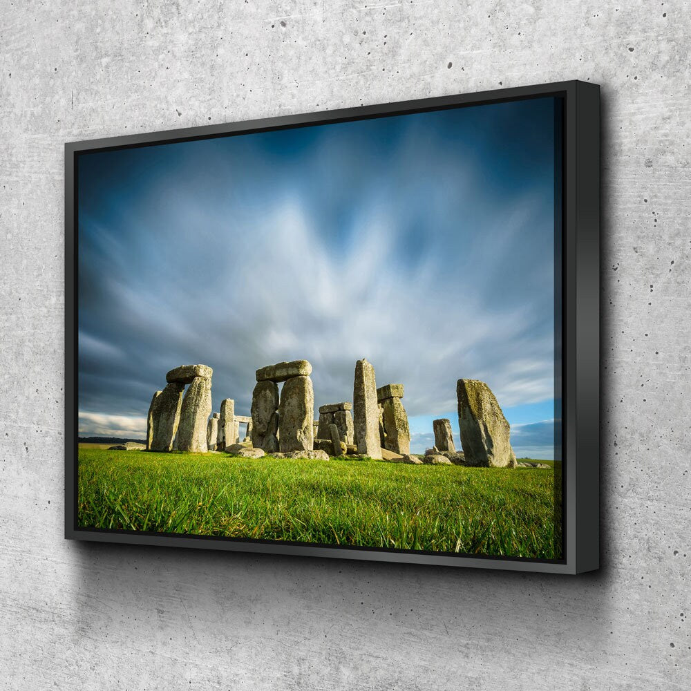 Stonehenge canvas wall art print of England's ancient stone monument for home or office decor