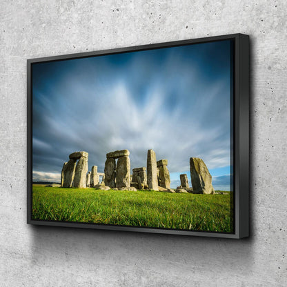 Stonehenge canvas wall art print of England's ancient stone monument for home or office decor