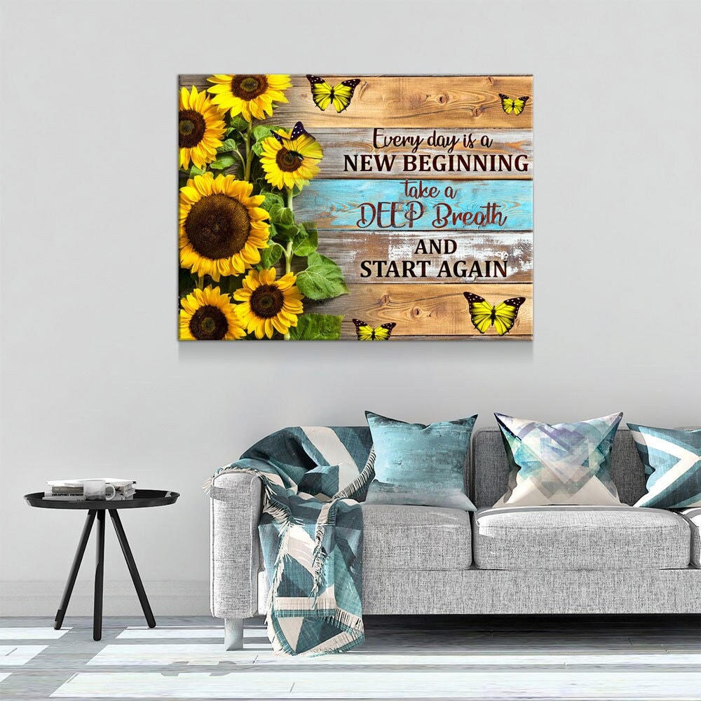 Every Day Is A New Beginning Canvas Wall Art
