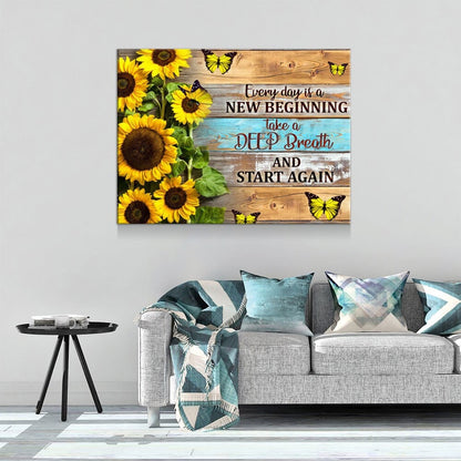 Every Day Is A New Beginning Canvas Wall Art