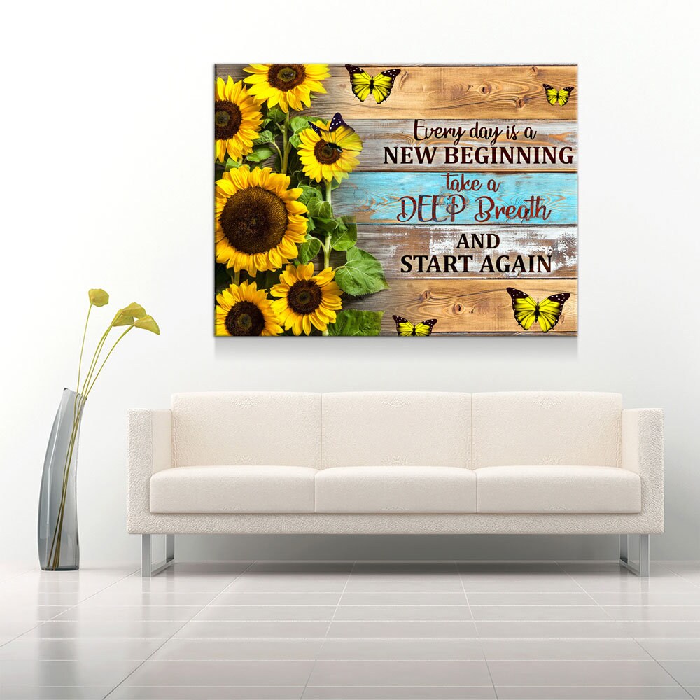 Every Day Is A New Beginning Canvas Wall Art