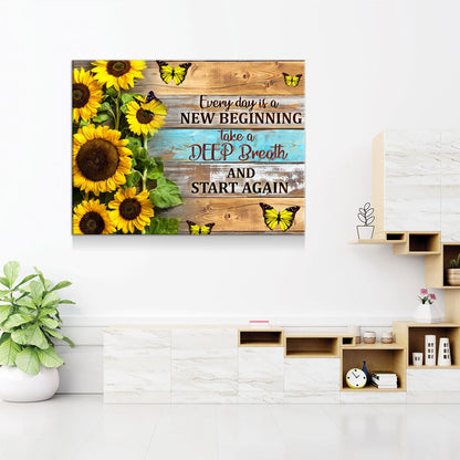 Every Day Is A New Beginning Canvas Wall Art
