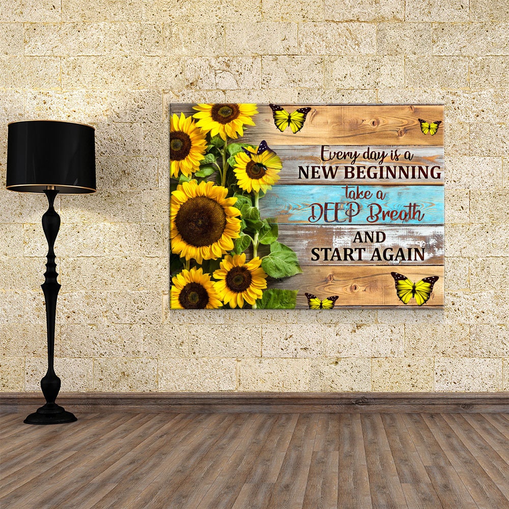 Every Day Is A New Beginning Canvas Wall Art