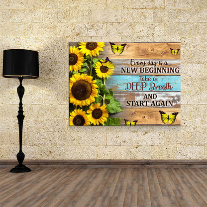 Every Day Is A New Beginning Canvas Wall Art