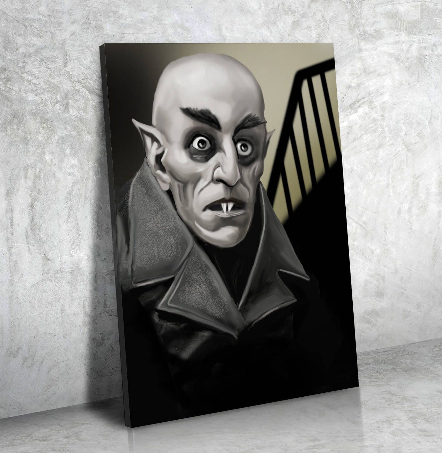 Nosferatu Count Orlok Gothic Vampire Canvas Wall Art