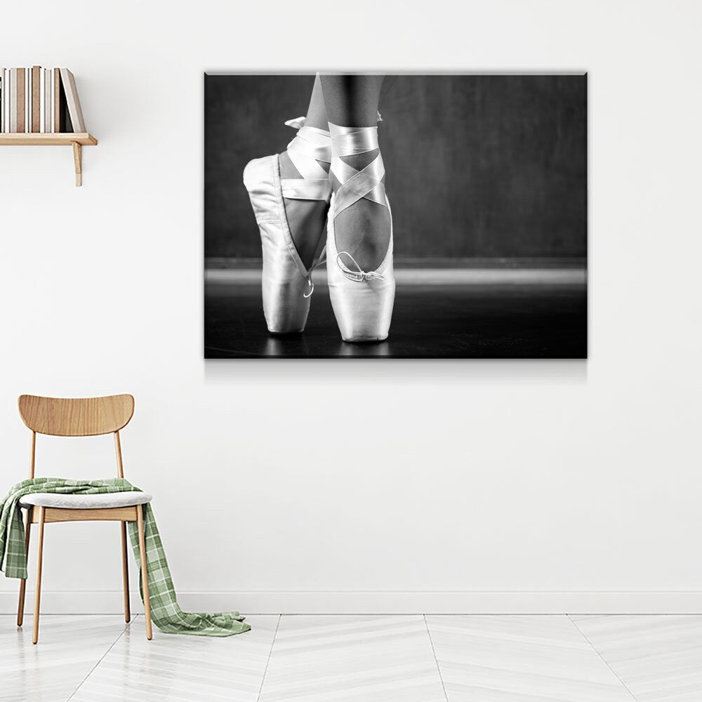 Young Dancing Ballerina Canvas Wall Art, Ballet Decor