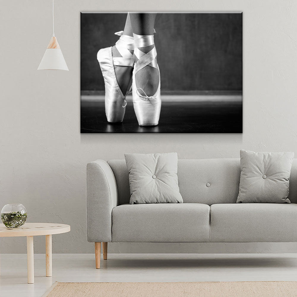 Young Dancing Ballerina Canvas Wall Art, Ballet Decor