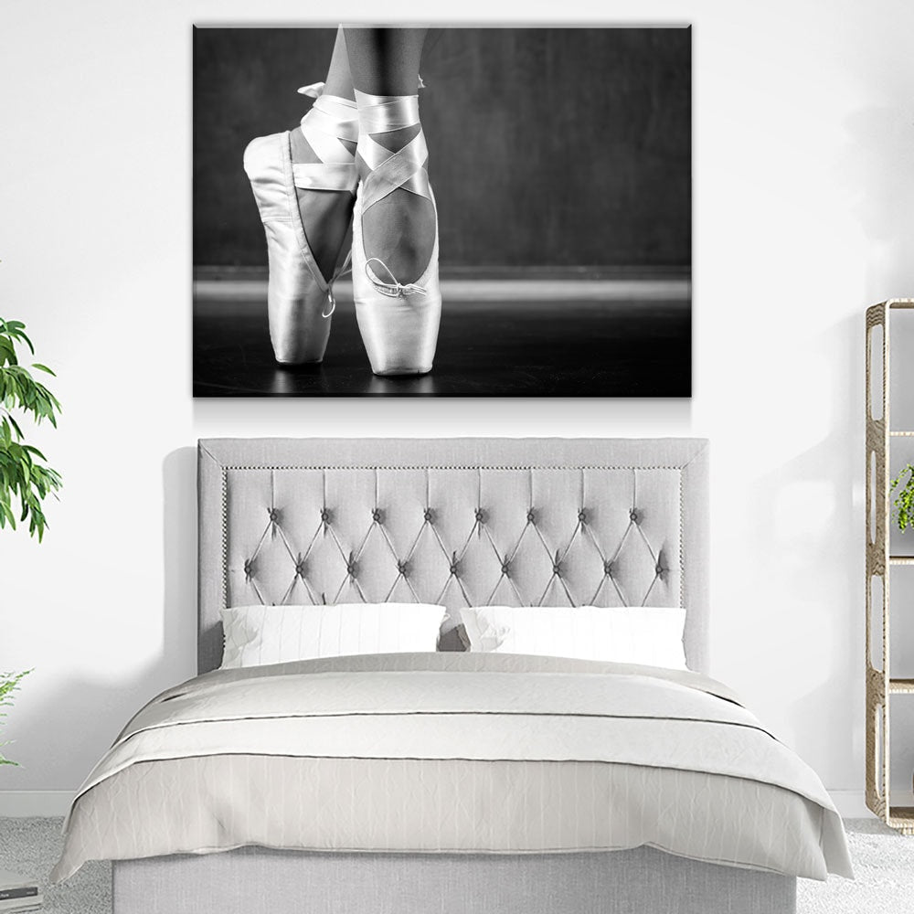 Young Dancing Ballerina Canvas Wall Art, Ballet Decor