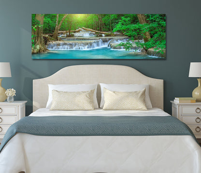 Waterfall Paradise Nature Canvas Wall Art