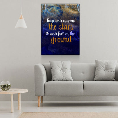 Eyes On The Stars Feet On The Ground Canvas Wall Art