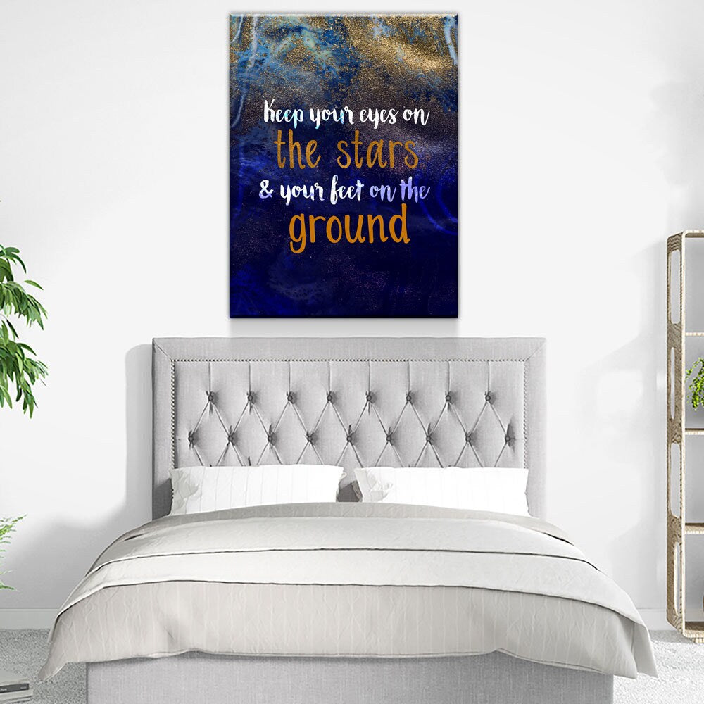 Eyes On The Stars Feet On The Ground Canvas Wall Art