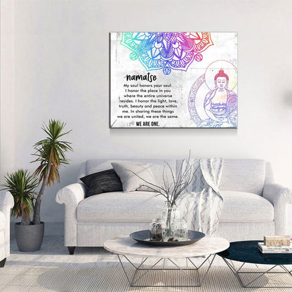 Namaste We Are One Canvas Wall Art