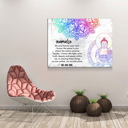 Namaste We Are One Canvas Wall Art