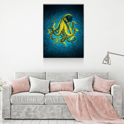 Abstract Octopus Canvas Wall Art - Ocean Decor