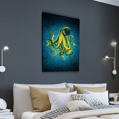 Abstract Octopus Canvas Wall Art - Ocean Decor