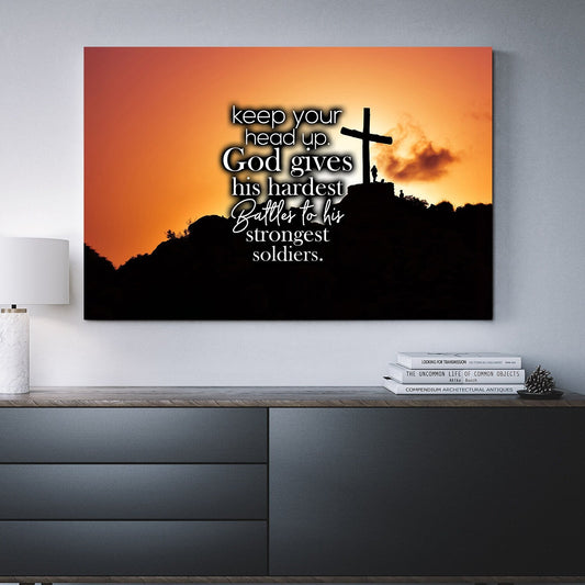 God's Hardest Battles Canvas Wall Art